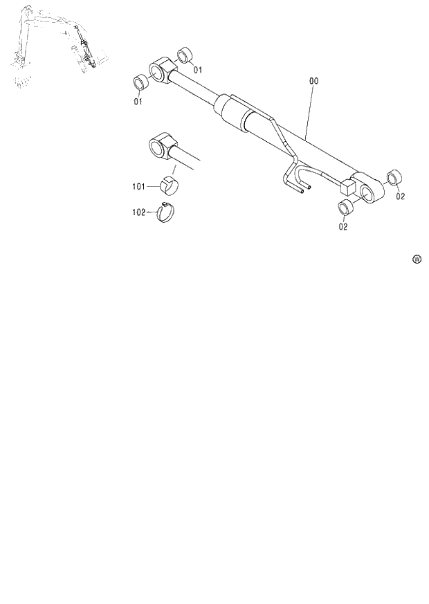 Схема запчастей Hitachi ZX130K - 254_BOOM CYLINDER (R) (060001-). 03 MONO BOOM FRONT-END ATTACHMENTS