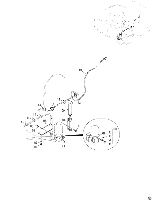 Схема запчастей Hitachi ZX120-E - 260_AUTO. LUBRICATE DEVICE (060001-). 03 MONO BOOM FRONT-END ATTACHMENTS