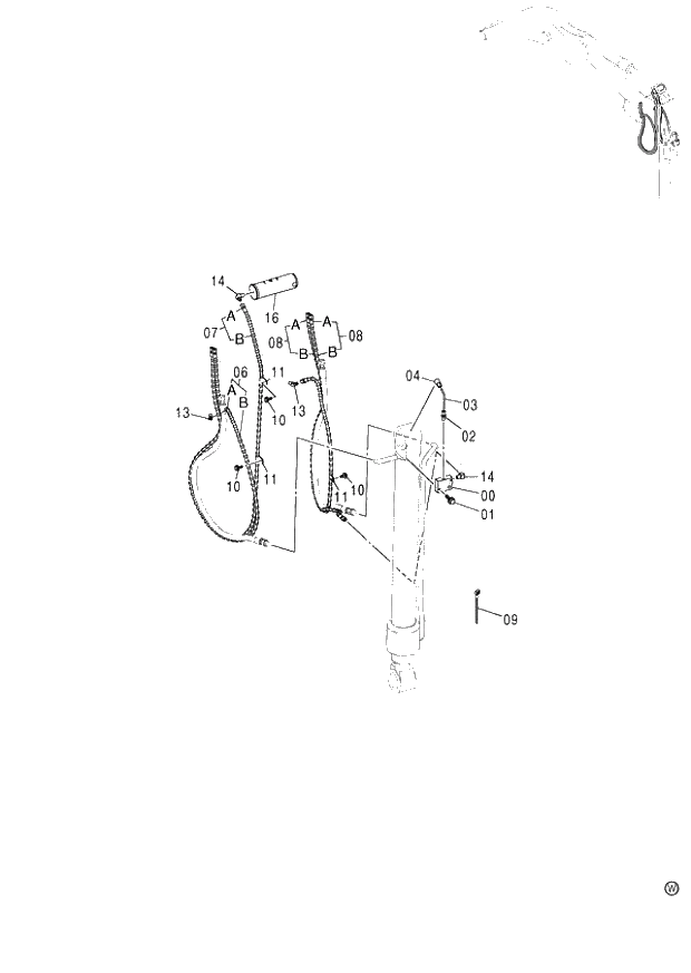 Схема запчастей Hitachi ZX120 - 262_AUTO. LUBRICATE PIPING (2.52m ARM) (060001-). 03 MONO BOOM FRONT-END ATTACHMENTS