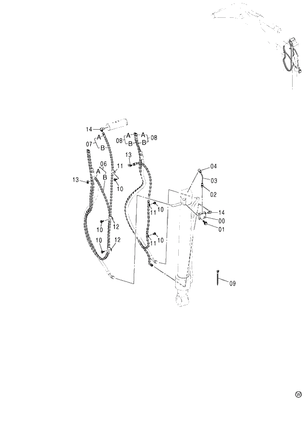 Схема запчастей Hitachi ZX120-E - 263_AUTO. LUBRICATE PIPING (3.01m ARM) (060001-). 03 MONO BOOM FRONT-END ATTACHMENTS