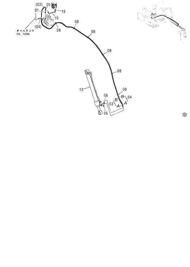 Схема запчастей Hitachi ZX130K - 281_HOSE RUPTURE VALVE PIPING (ARM)(1)(ISO SPEC.) (060001-). 03 MONO BOOM FRONT-END ATTACHMENTS