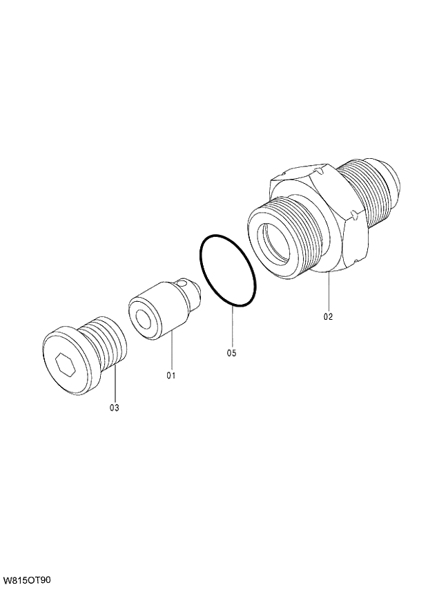 Схема запчастей Hitachi ZW180 - 256 VALVE CHECK (HLF,HPF) (OTCV02) (000101-004999, 008101-). 03 VALVE