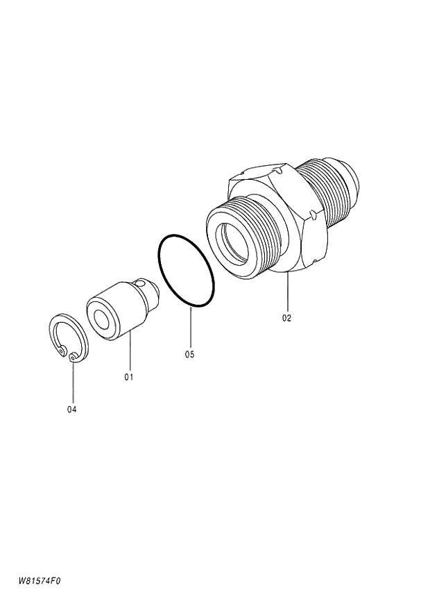 Схема запчастей Hitachi ZW180 - 261 VALVE RESTRICTION (000101-004999, 005101-). 03 VALVE