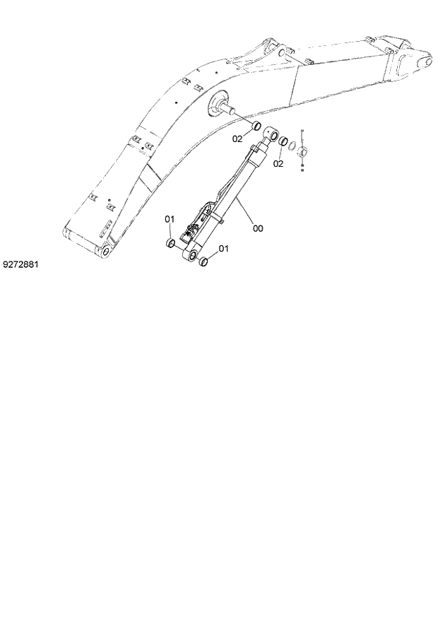 Схема запчастей Hitachi ZX140W-3 - 259 BOOM CYLINDER (R)(WITH HOSE RUPTURE VALVE)(MONO BOOM) ( CEB CED 002001-, CEA 020001-). 03 FRONT-END ATTACHMENTS(MONO-BOOM)