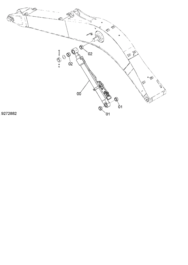 Схема запчастей Hitachi ZX140W-3 - 260 BOOM CYLINDER (L)(WITH HOSE RUPTURE VALVE)(MONO BOOM) ( CEB CED 002001-, CEA 020001-). 03 FRONT-END ATTACHMENTS(MONO-BOOM)