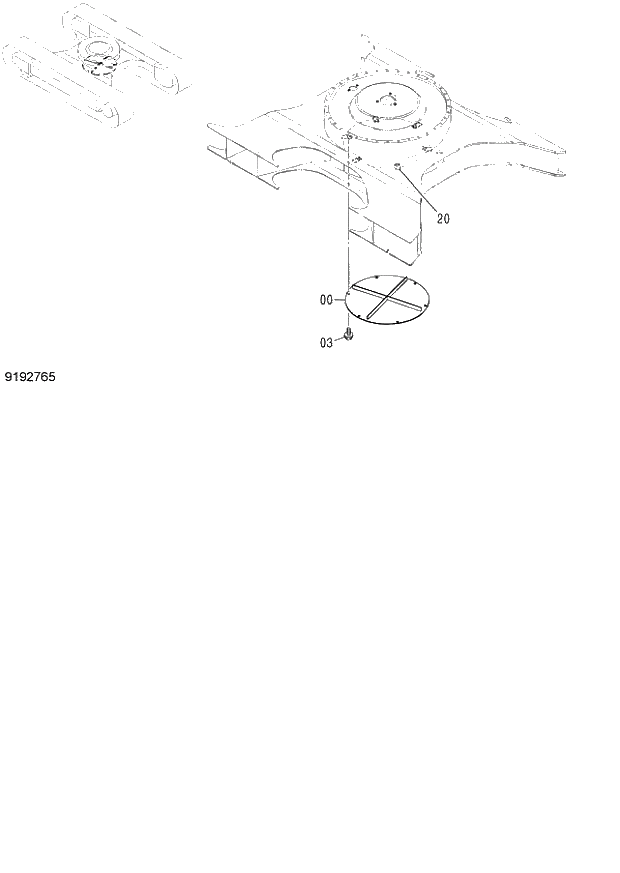 Схема запчастей Hitachi ZX130H - 209_TRACK UNDER COVER (060001-). 02 UNDERCARRIAGE