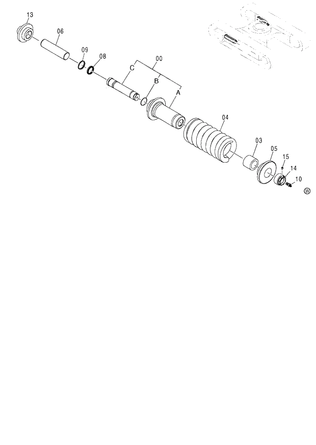 Схема запчастей Hitachi ZX120-E - 219_ADJUSTER EU2 (060001-). 02 UNDERCARRIAGE