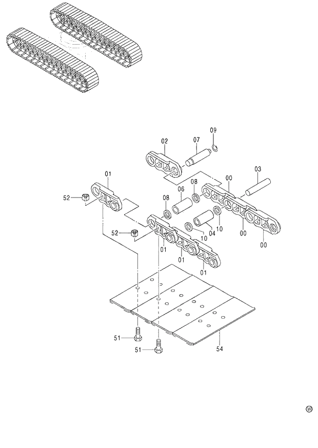Схема запчастей Hitachi ZX130H - 229_TRACK-LINK VARIOUS (NARROW LC TRACK) EU1 (060001-). 02 UNDERCARRIAGE