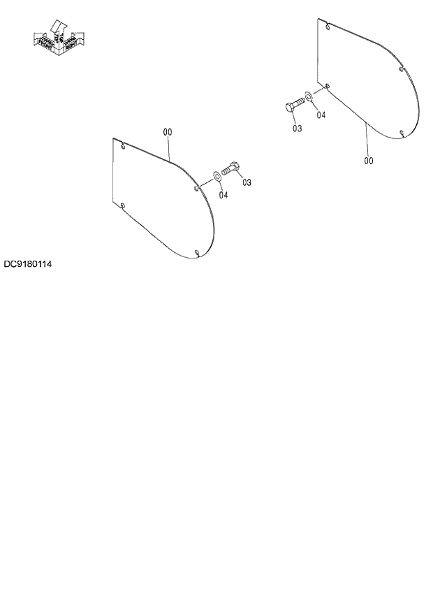 Схема запчастей Hitachi ZX130LCN - 238_TRAVEL MOTOR COVER (060001-). 02 UNDERCARRIAGE