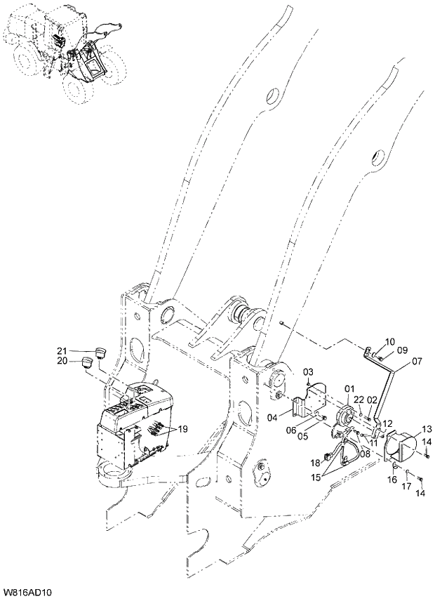 Схема запчастей Hitachi ZW220 - 136_LIFT ARM AUTO LEVELER SYSTEM(ADH) (000101-004999, 005101-). 05 ELECTRICAL SYSTEM