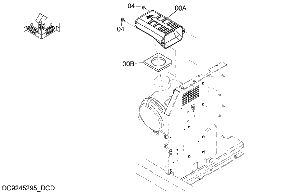 Схема запчастей Hitachi ZX210LCH-5G - 011 AIR CLEANER PARTS 02 ENGINE