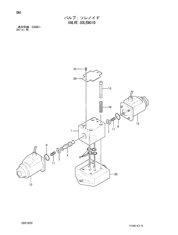 Схема запчастей Hitachi ZX350K - 081 VALVE;SOLENOID. 03 VALVE