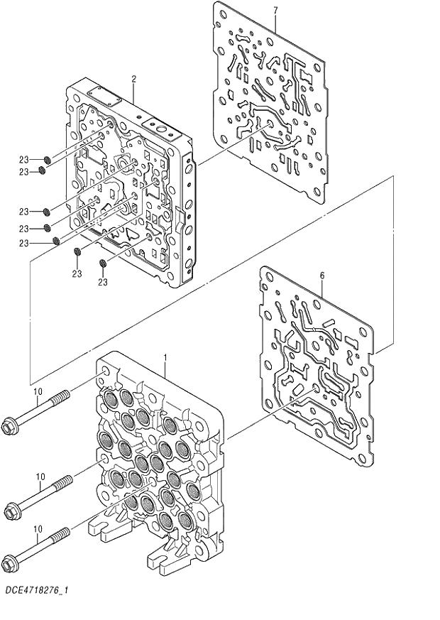 Схема запчастей Hitachi ZX850LC-3 - 043 VALVE SHUTTLE (1-5) (020877-). 03 VALVE