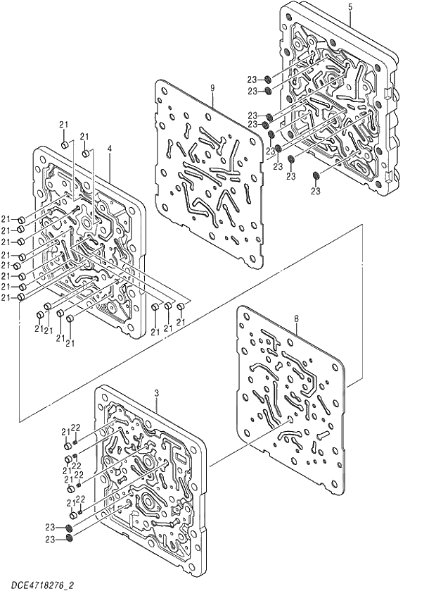 Схема запчастей Hitachi ZX850-3 - 044 VALVE SHUTTLE (2-5) (020877-). 03 VALVE