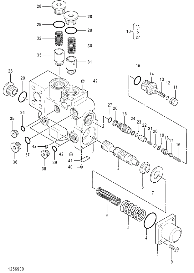 Схема запчастей Hitachi ZX850LC-3 - 055 VALVE HOLDING (BOOM BOTTOM) (020001-). 03 VALVE