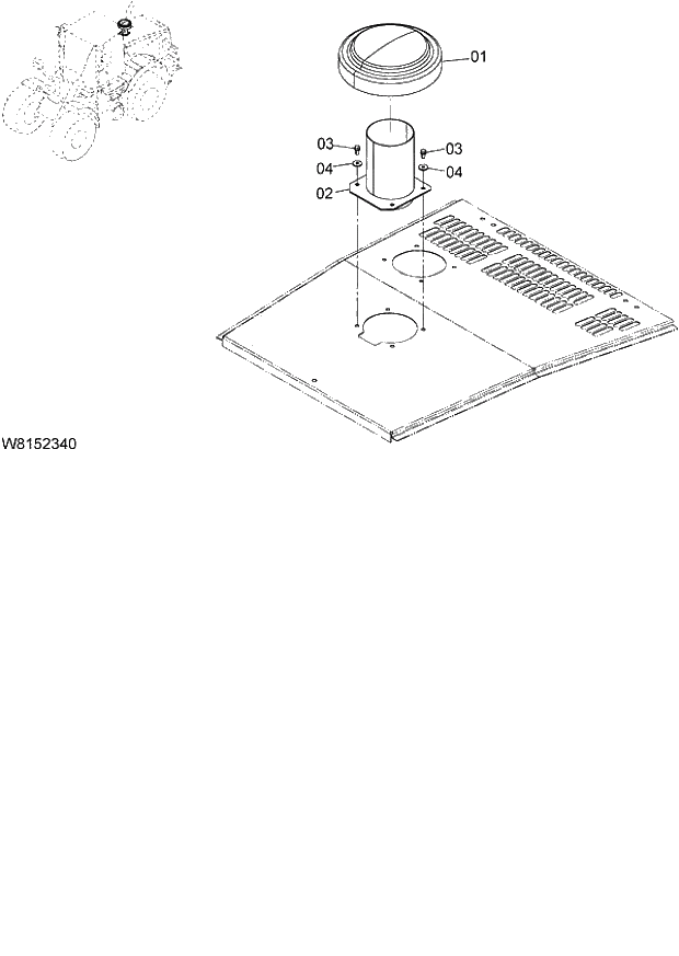 Схема запчастей Hitachi ZW180 - 016 RAIN CAP (APL001) (000101-004999, 005101-). 01 ENGINE