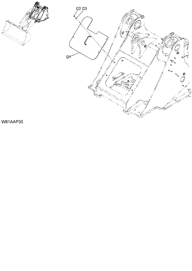 Схема запчастей Hitachi ZW250 - 065_FRONT FRAME COVER(FOR 3-SPOOL)(AP3) (000101-004999, 005101-). 03 CHASSIS