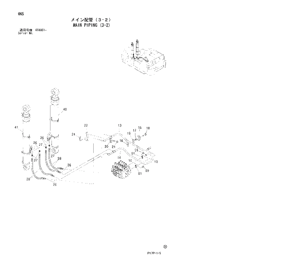 Схема запчастей Hitachi ZX650H - 065 MAIN PIPING (3-2) 01 UPPERSTRUCTURE