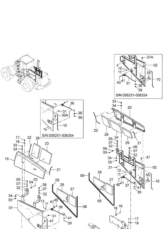 Схема запчастей Hitachi ZW220 - 044_COVER(3) (000638-004999, 006251-007999, 008407-009999, 010127-). 03 CHASSIS