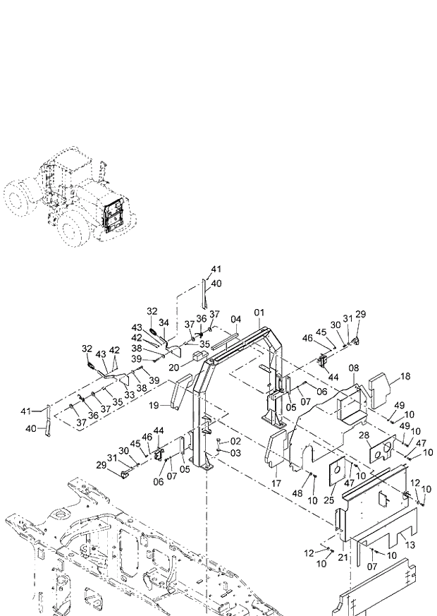 Схема запчастей Hitachi ZW220 - 046_COVER(5) (000101-004999, 005101-). 03 CHASSIS