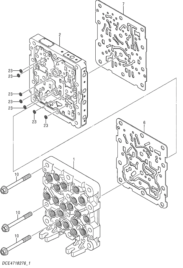 Схема запчастей Hitachi ZX470R-5G - 008 VALVE;SHUTTLE (1-5) 03 VALVE
