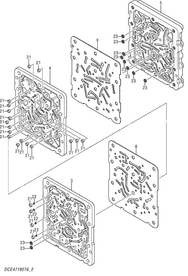 Схема запчастей Hitachi ZX470R-5G - 009 VALVE;SHUTTLE (2-5) 03 VALVE