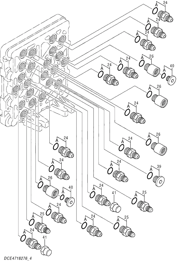 Схема запчастей Hitachi ZX470LC-5G - 011 VALVE;SHUTTLE (4-5) 03 VALVE