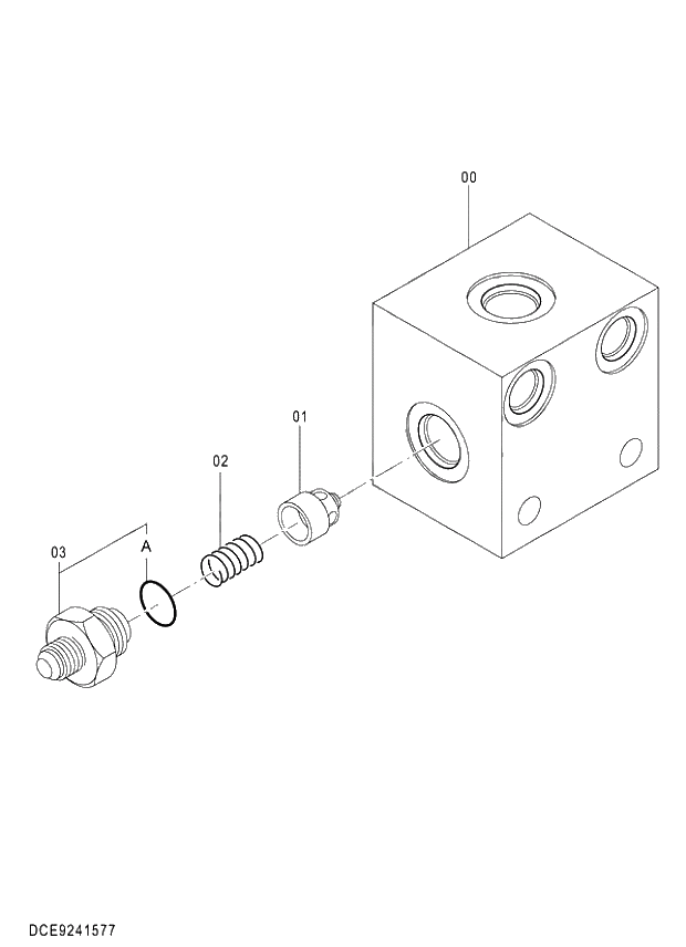 Схема запчастей Hitachi ZX470R-5G - 015 VALVE;CHECK 03 VALVE