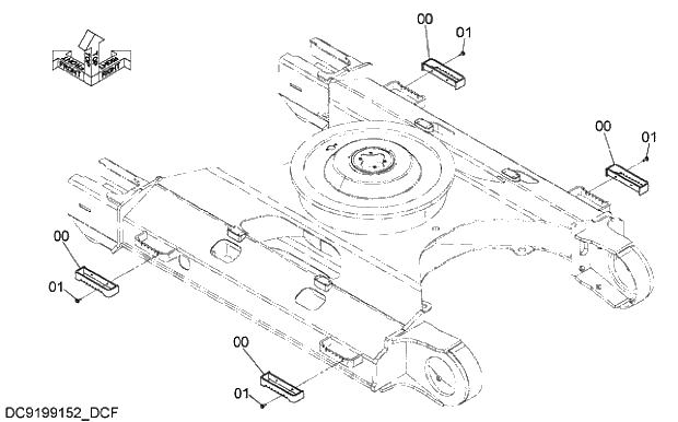 Схема запчастей Hitachi ZX210H-5G - 004 ADDITIONAL STEP 11 UNDERCARRIAGE