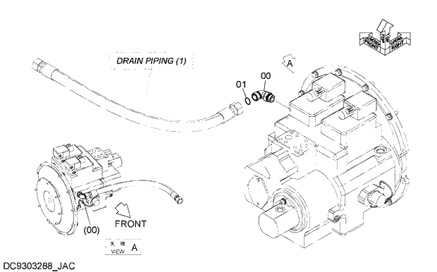 Схема запчастей Hitachi ZX470LC-5G - 005 PUMP DRAIN PIPING 05 HYDRAULIC PIPING