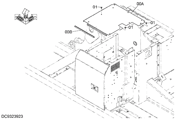 Схема запчастей Hitachi ZX210K-5G - 008 COVER (2) 01 FRAME,COVER