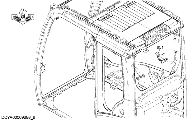 Схема запчастей Hitachi ZX240LC-5G - 022 BEACON PARTS 08 CAB