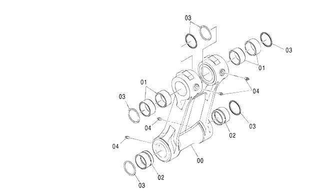 Схема запчастей Hitachi ZX240-5G - 007 A LINK 12 FRONT-END ATTACHMENTS