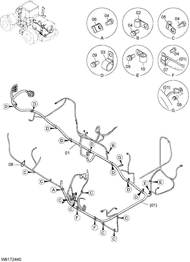 Схема запчастей Hitachi ZW310 - 002 ELECTRICAL PARTS(REAR)(1). 05 ELECTRICAL SYSTEM