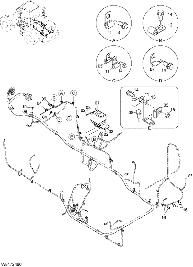 Схема запчастей Hitachi ZW310 - 004 ELECTRICAL PARTS(REAR)(3). 05 ELECTRICAL SYSTEM