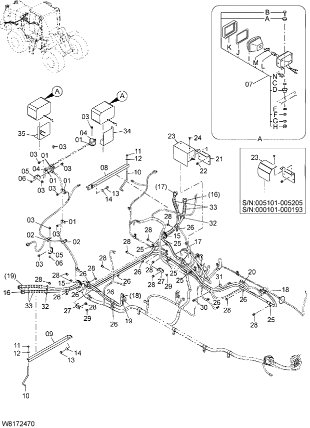 Схема запчастей Hitachi ZW310A - 005 ELECTRICAL PARTS(REAR)(4). 05 ELECTRICAL SYSTEM