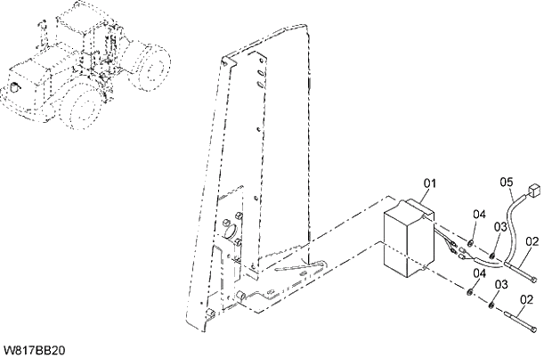 Схема запчастей Hitachi ZW310 - 009 REVERSE BUZZER(BB002). 05 ELECTRICAL SYSTEM