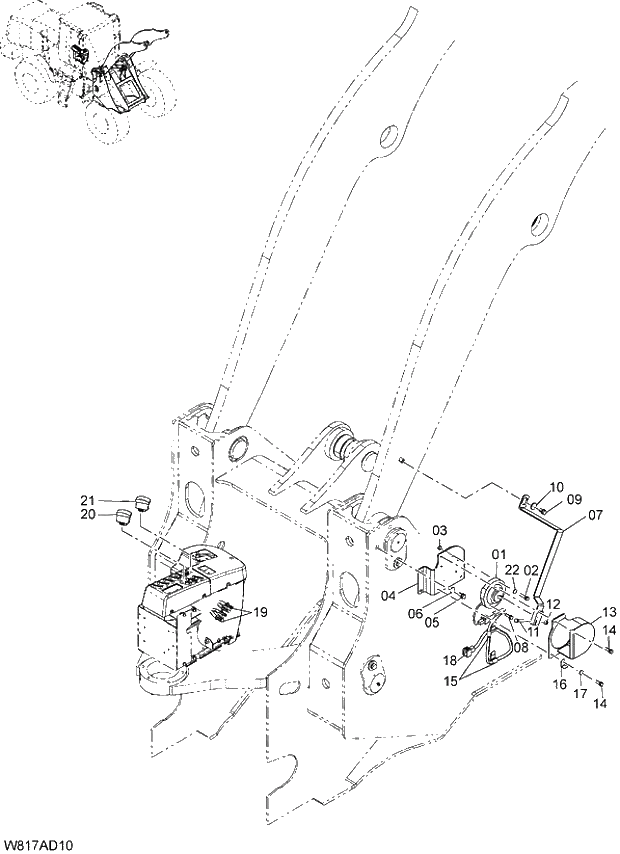 Схема запчастей Hitachi ZW310A - 014 LIFT ARM AUTO-LEVELER SYSTEM(ADH). 05 ELECTRICAL SYSTEM