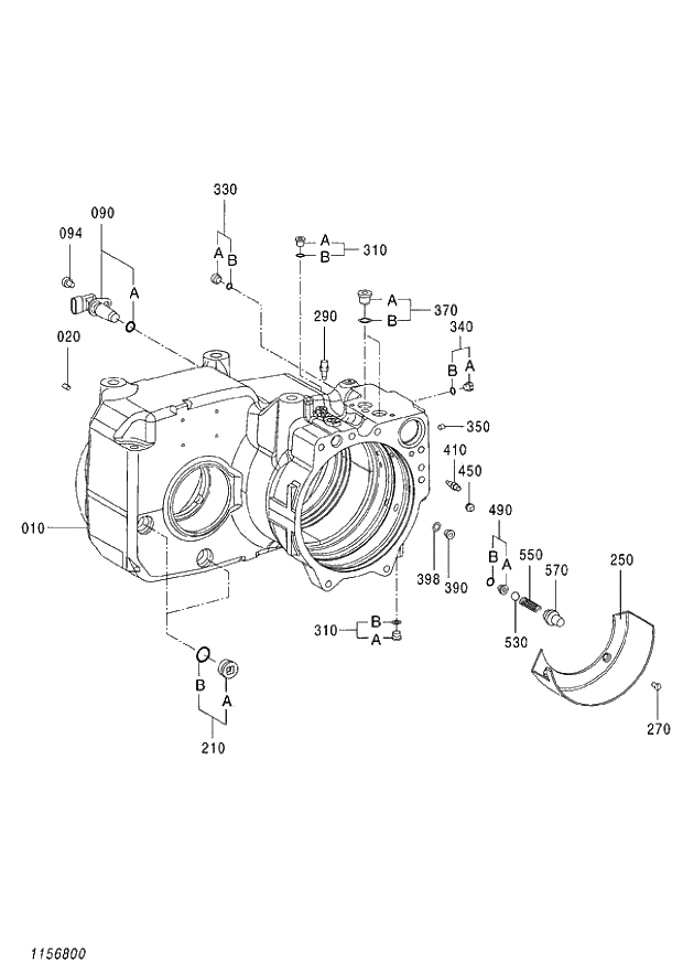 Схема запчастей Hitachi ZX140W-3 - 439 TRANSMISSION (2-8) ( CEB CED 002001-,005001- CEA 020001-,050001-). 06 POWER TRAIN