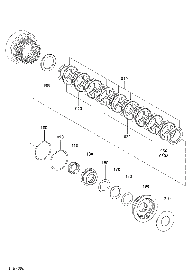 Схема запчастей Hitachi ZX140W-3 - 441 TRANSMISSION (4-8) ( CEB CED 002001-,005001- CEA 020001-,050001-). 06 POWER TRAIN