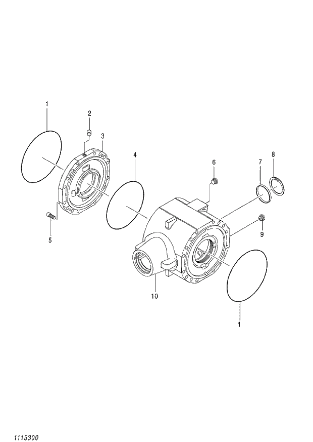 Схема запчастей Hitachi ZX140W-3 - 457 AXLE REAR (1-4) ( CEB CED 002001-005000, CEA 020001-050000). 06 POWER TRAIN