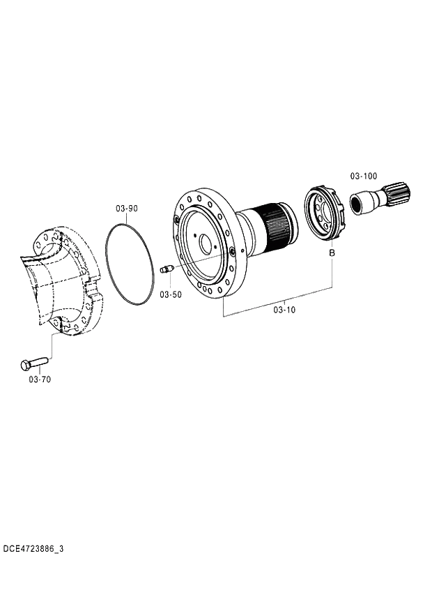 Схема запчастей Hitachi ZX140W-3 - 463 AXLE REAR (3-12) (CEB CED 005001-, CEA 050001-). 06 POWER TRAIN