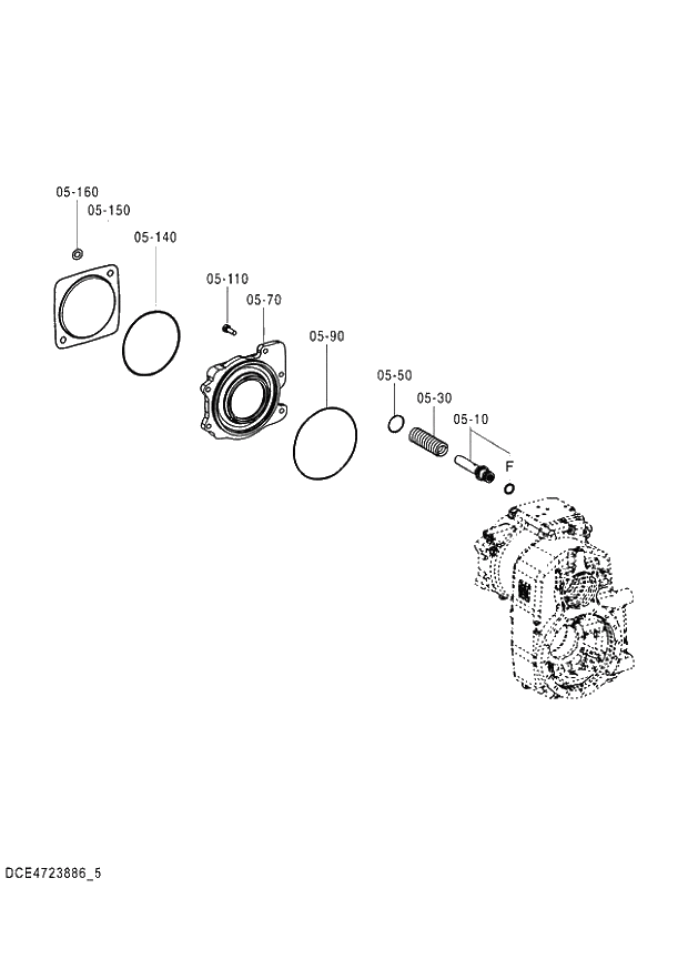 Схема запчастей Hitachi ZX140W-3 - 465 AXLE REAR (5-12) ( CEB CED 005001-, CEA 050001-). 06 POWER TRAIN