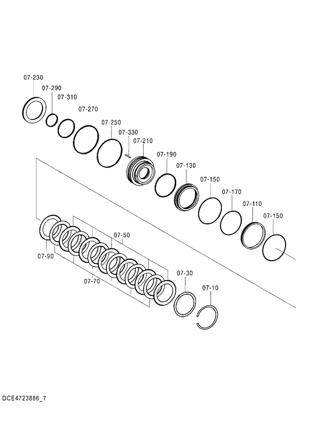 Схема запчастей Hitachi ZX140W-3 - 467 AXLE REAR (7-12) ( CEB CED 005001-, CEA 050001-). 06 POWER TRAIN