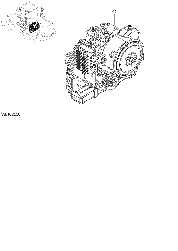 Схема запчастей Hitachi ZW220 - 024_DRIVE UNIT(TRANSMISSION,TORQUE CONVERTER) 6CG,HCG,HEG (005101-009999). 02 POWER TRAIN