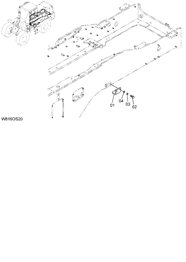 Схема запчастей Hitachi ZW220 - 035_STOPPER(OSK010) (000101-004999, 005101-). 02 POWER TRAIN