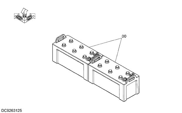 Схема запчастей Hitachi ZX330LC-5G - 008 BATTERY 07 ELECTRIC SYSTEM