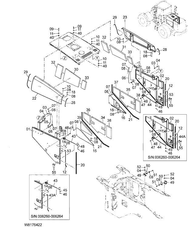 Схема запчастей Hitachi ZW310 - 011 COVER(3). 03 CHASSIS