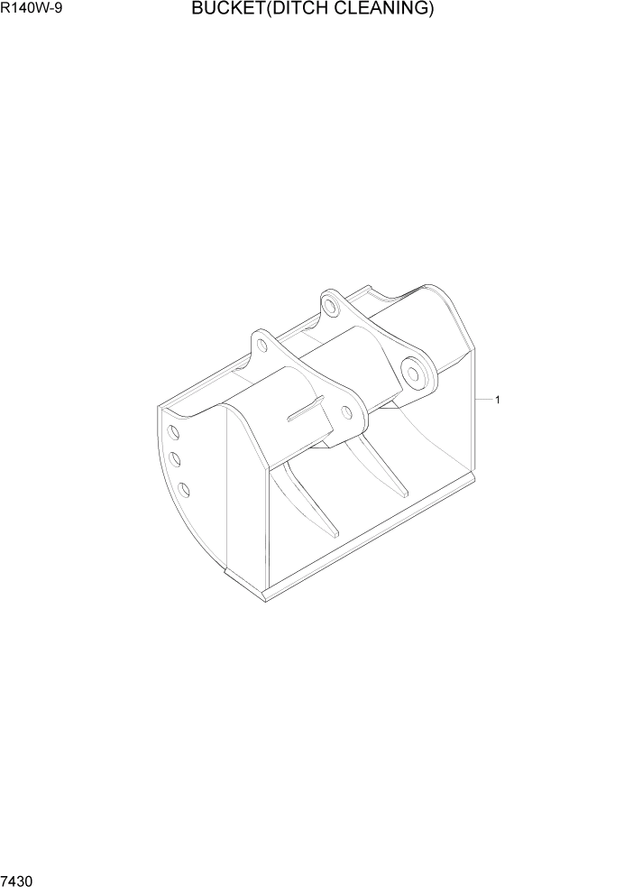 Схема запчастей Hyundai R140W9 - PAGE 7430 BUCKET(DITCH CLEANING) РАБОЧЕЕ ОБОРУДОВАНИЕ