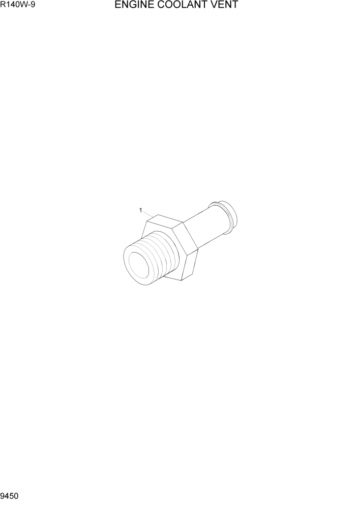 Схема запчастей Hyundai R140W9 - PAGE 9450 ENGINE COOLANT VENT ДВИГАТЕЛЬ БАЗА